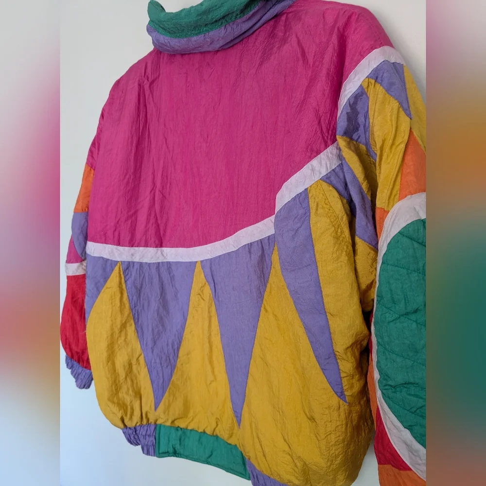 Vintage 80s/90s DJI Colorblock Windbreaker Jacket - Picture 8 of 8